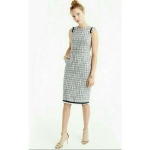 J Crew new with tag tweed sleeveless fit dress 0P